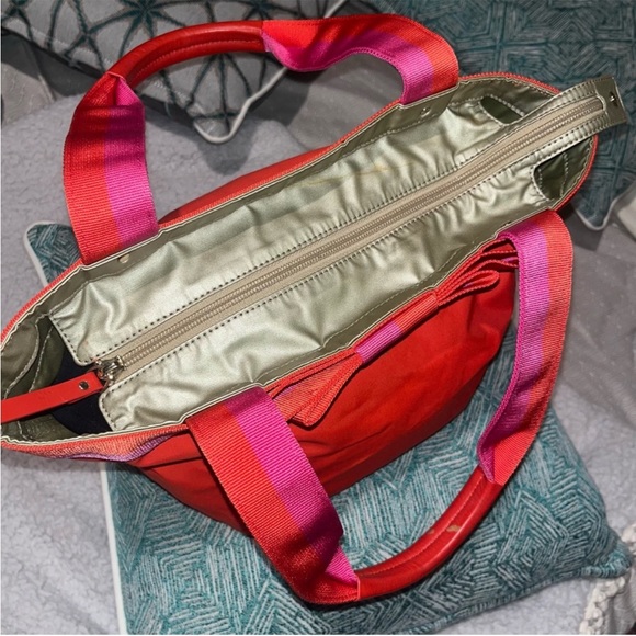 Kate Spade New York Garri Tote Bag maraschino orange red pink pre owned - Picture 5 of 7